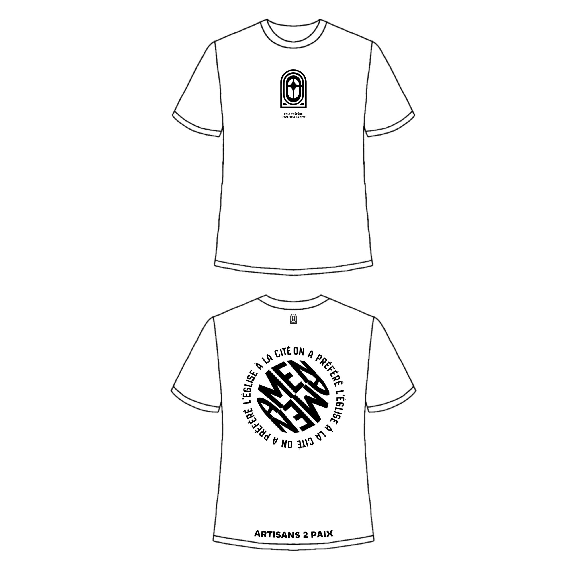 T-Shirt Amen - On A Préféré L'Eglise A La Cité